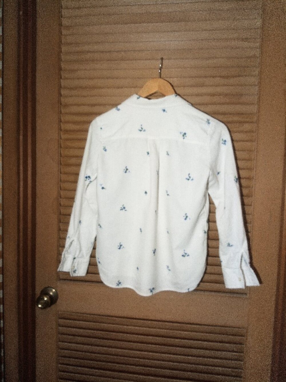 Embroidered Linen Blend Button-Down - Picture 3 of 6